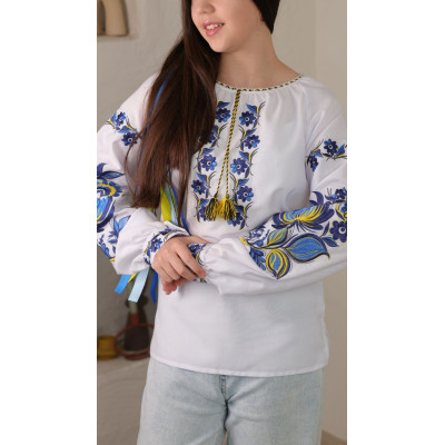 ЖБ 2000 Вишиванка для дівчинки "Волошкове Диво" ЖБ 2000 Вишиванка для дівчинки "Волошкове Диво"